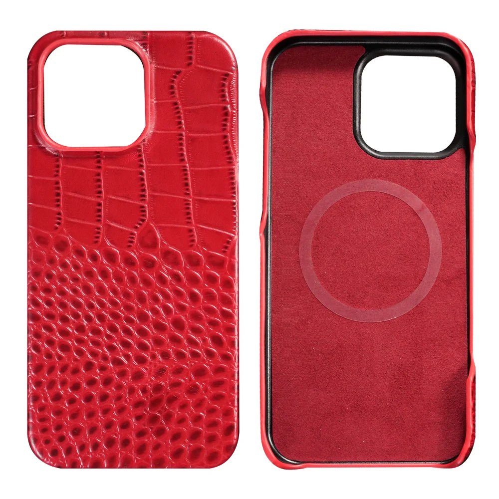 Leather Phone Case for Iphone 15 or 16 - Snake texture - Jali - #product_type