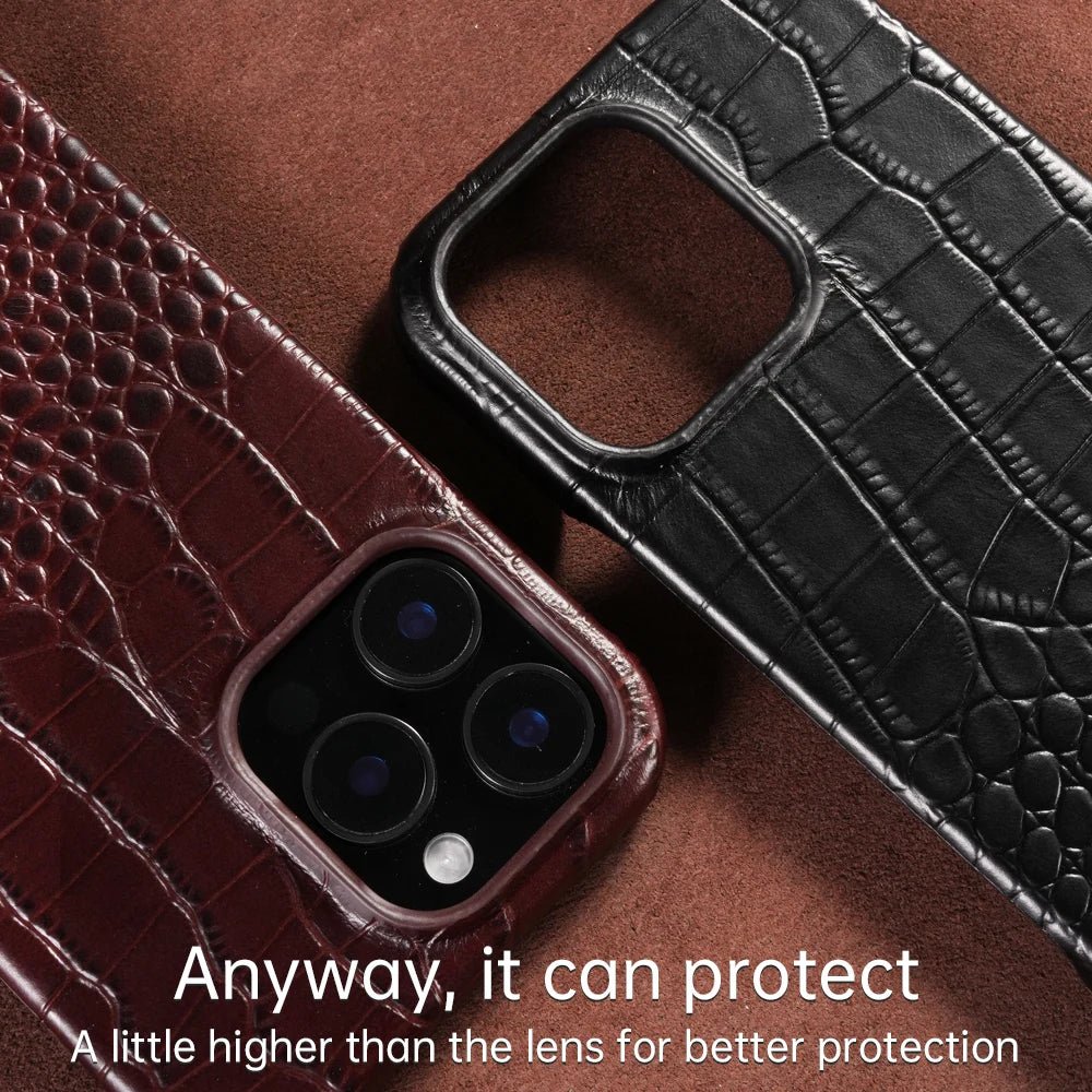 Leather Phone Case for Iphone 15 or 16 - Snake texture - Jali - #product_type