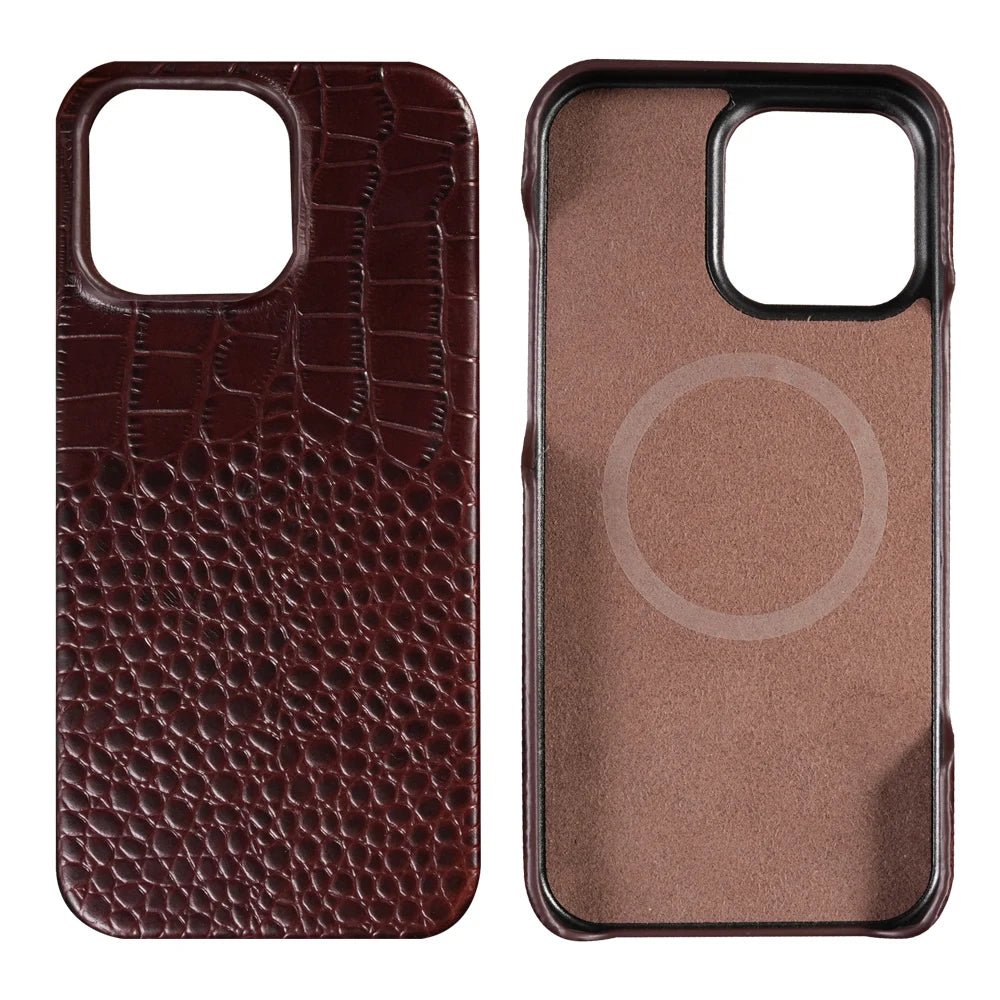 Leather Phone Case for Iphone 15 or 16 - Snake texture - Jali - #product_type