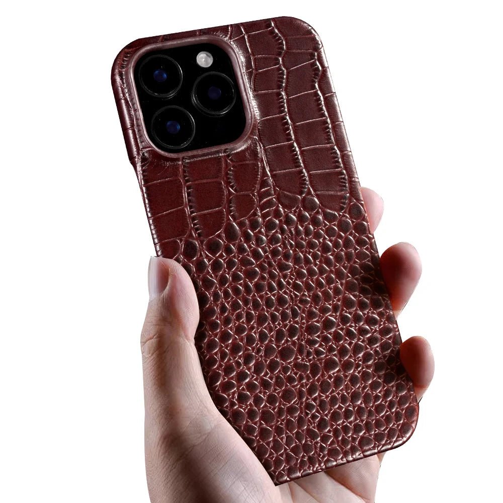 Leather Phone Case for Iphone 15 or 16 - Snake texture - Jali - #product_type