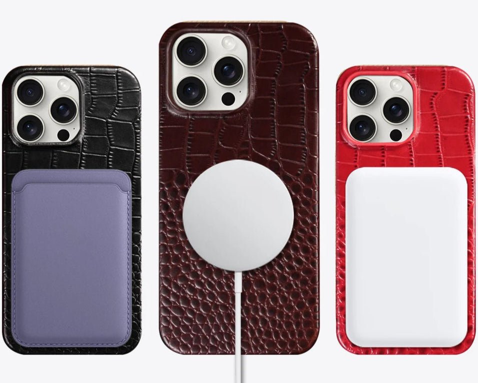 Leather Phone Case for Iphone 15 or 16 - Snake texture - Jali - #product_type