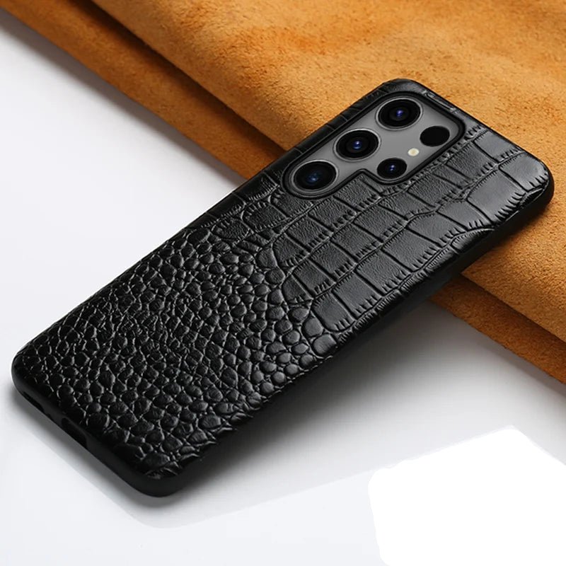 Leather phone case Samsung - Ring with Snake texture - Jali - #product_type