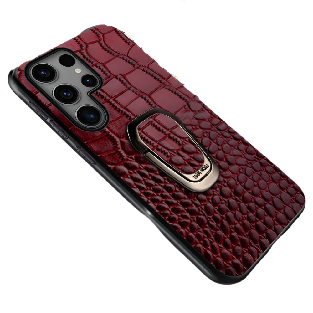 Leather phone case Samsung - Ring with Snake texture - Jali - #product_type