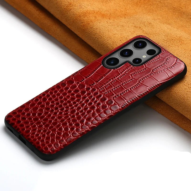 Leather phone case Samsung - Ring with Snake texture - Jali - #product_type