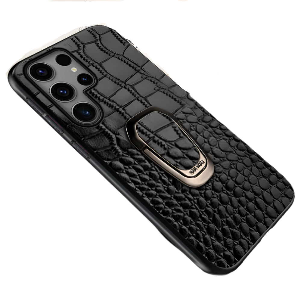 Leather phone case Samsung - Ring with Snake texture - Jali - #product_type
