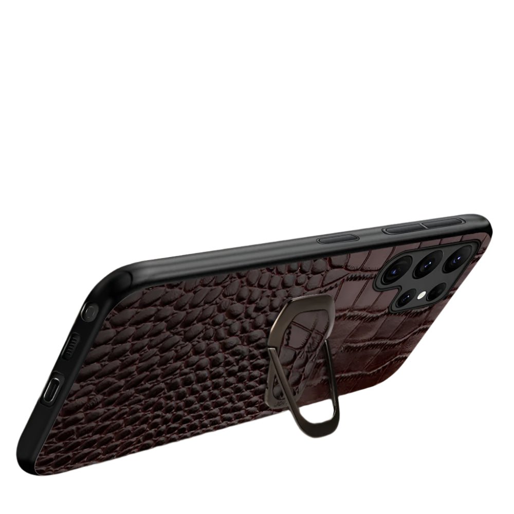 Leather phone case Samsung - Ring with Snake texture - Jali - #product_type