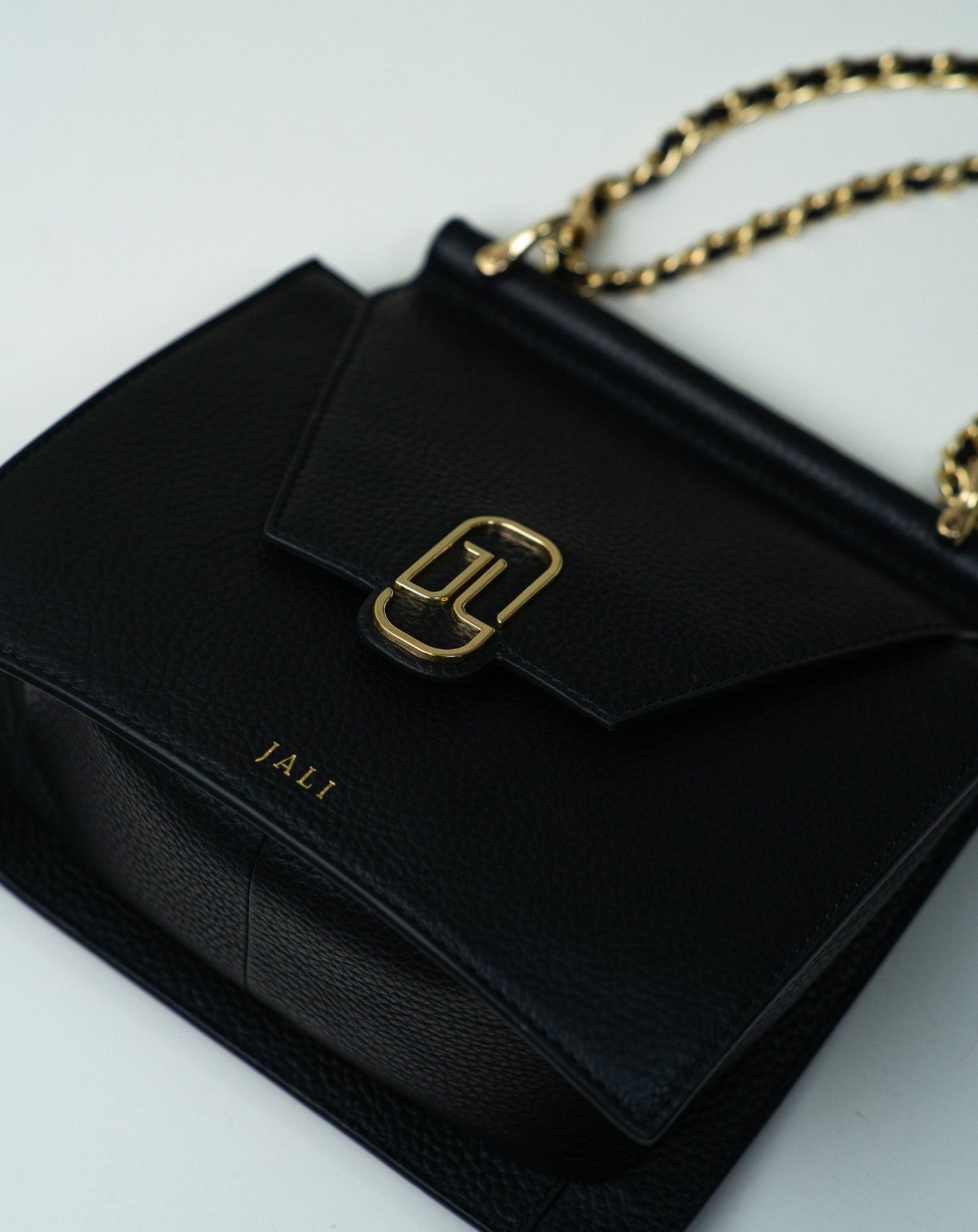 Cleopatra-Bag-black-Jali-australia-crossbody-Saddle-bags-leather-goods-gold-hardware