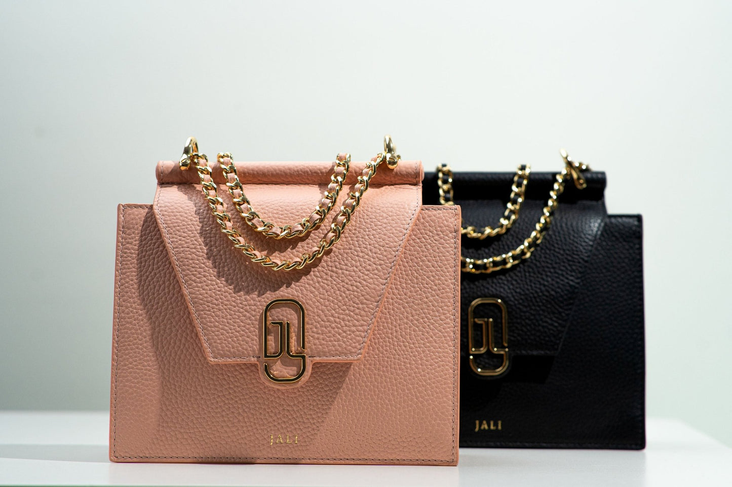 Cleopatra bag - Nude Pink - Jali-australia - crossbody - Saddle - front - leather-goods