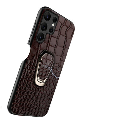 Leather phone case Samsung - Ring with Snake texture - Jali - #product_type