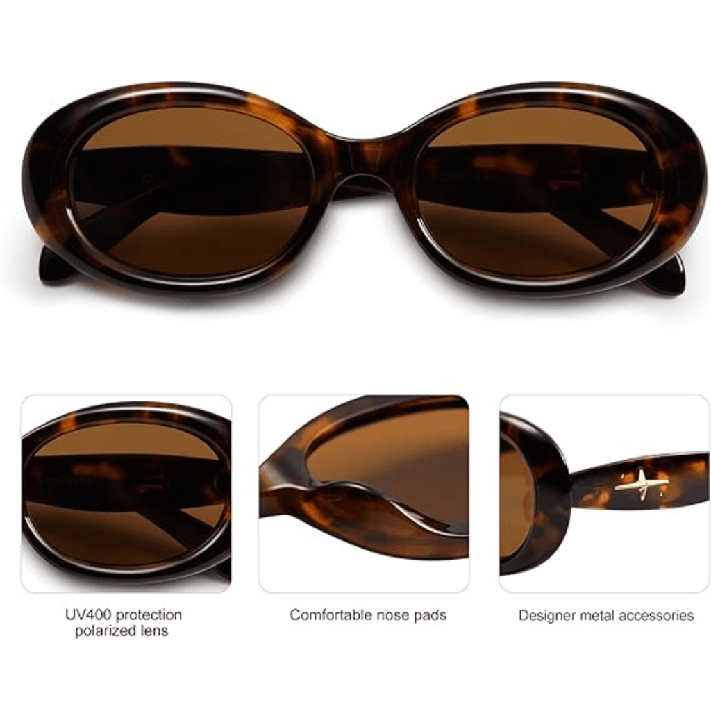 Retro Oval Sunglasses - UV400 Protection Eyewear - JALI - #product_type